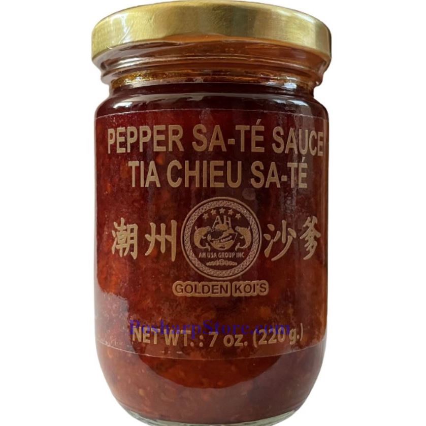 GOLDEN KOI'S Pepper Sate Sauce (Tia Chieu Sate) - AH潮州沙爹 7oz/200g