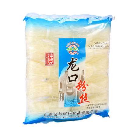 Longkou Vermicelli Green Bean Tread 500g - 塔林龍口粉絲500g