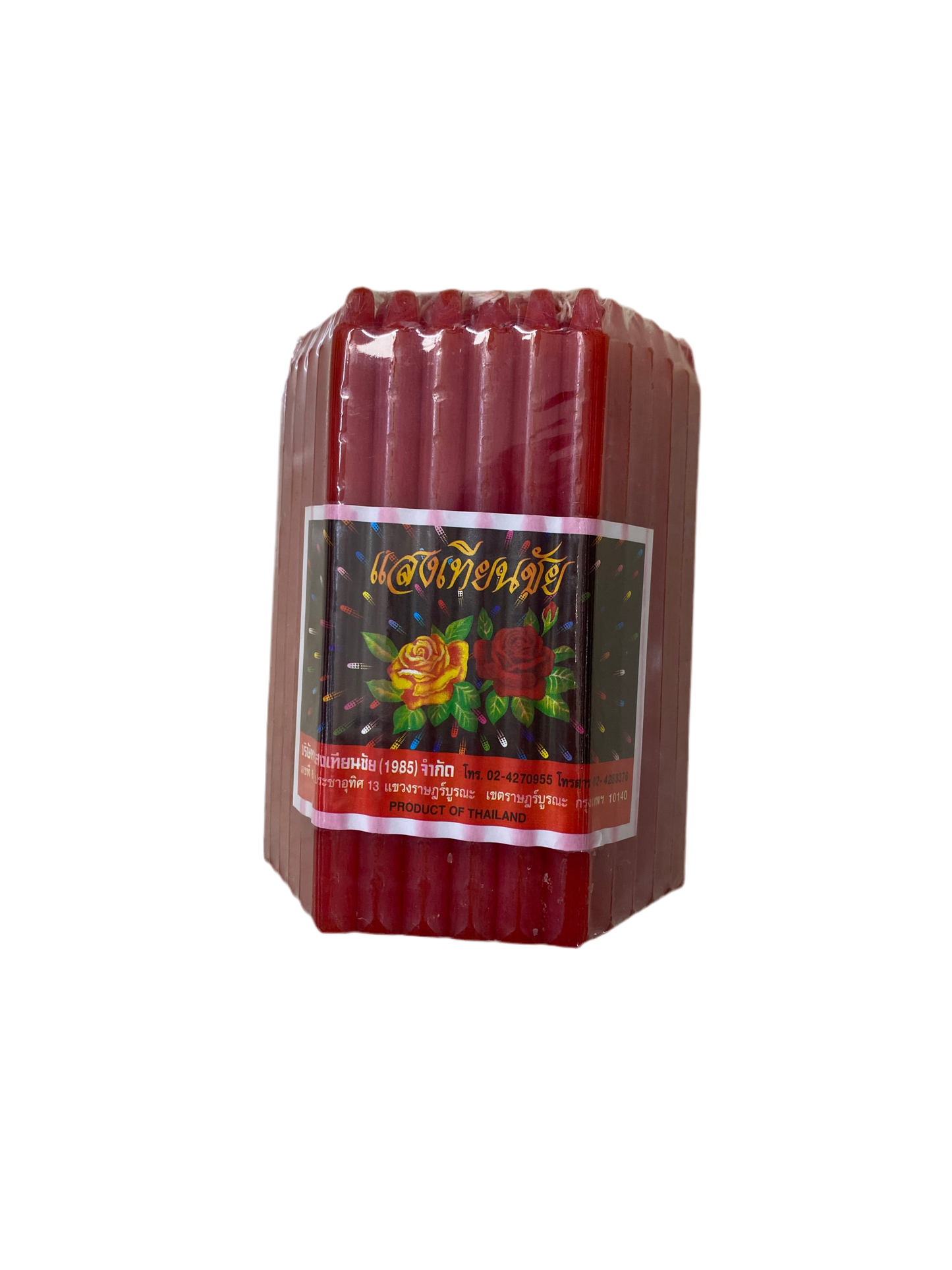 泰國蠟燭紅- Thai Yellow Candle Red 51pcs