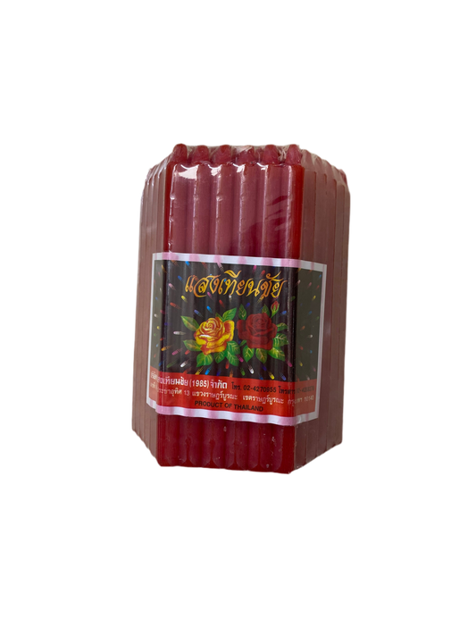 泰國蠟燭紅- Thai Yellow Candle Red 51pcs