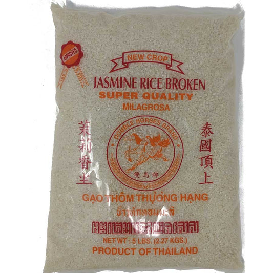 双马牌茉莉香米碎米 5磅 - Double Horse Jasmine Rice Broken 5lb