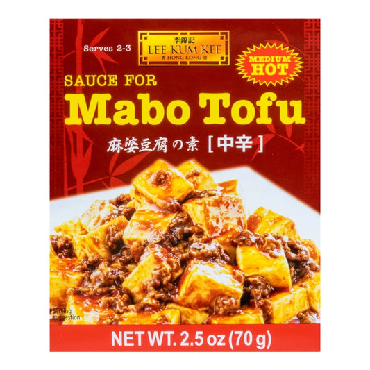 李锦记 麻婆豆腐酱料 中辣 70g - Medium Spicy Mabo Tofu Sauce, 2.46oz