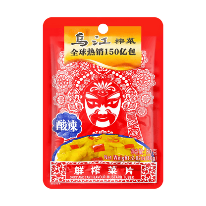 乌江涪陵榨菜 酸辣 80g - WUJIANG Preserved Mustard Green Slices 80g