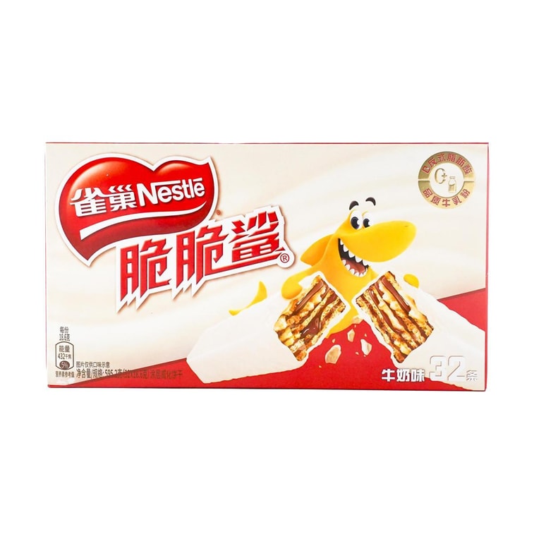 NESTLE Crunchy Shark White Chocolate Wafers, 21oz - 雀巢脆脆鯊威化巧克力餅乾牛奶口味595g