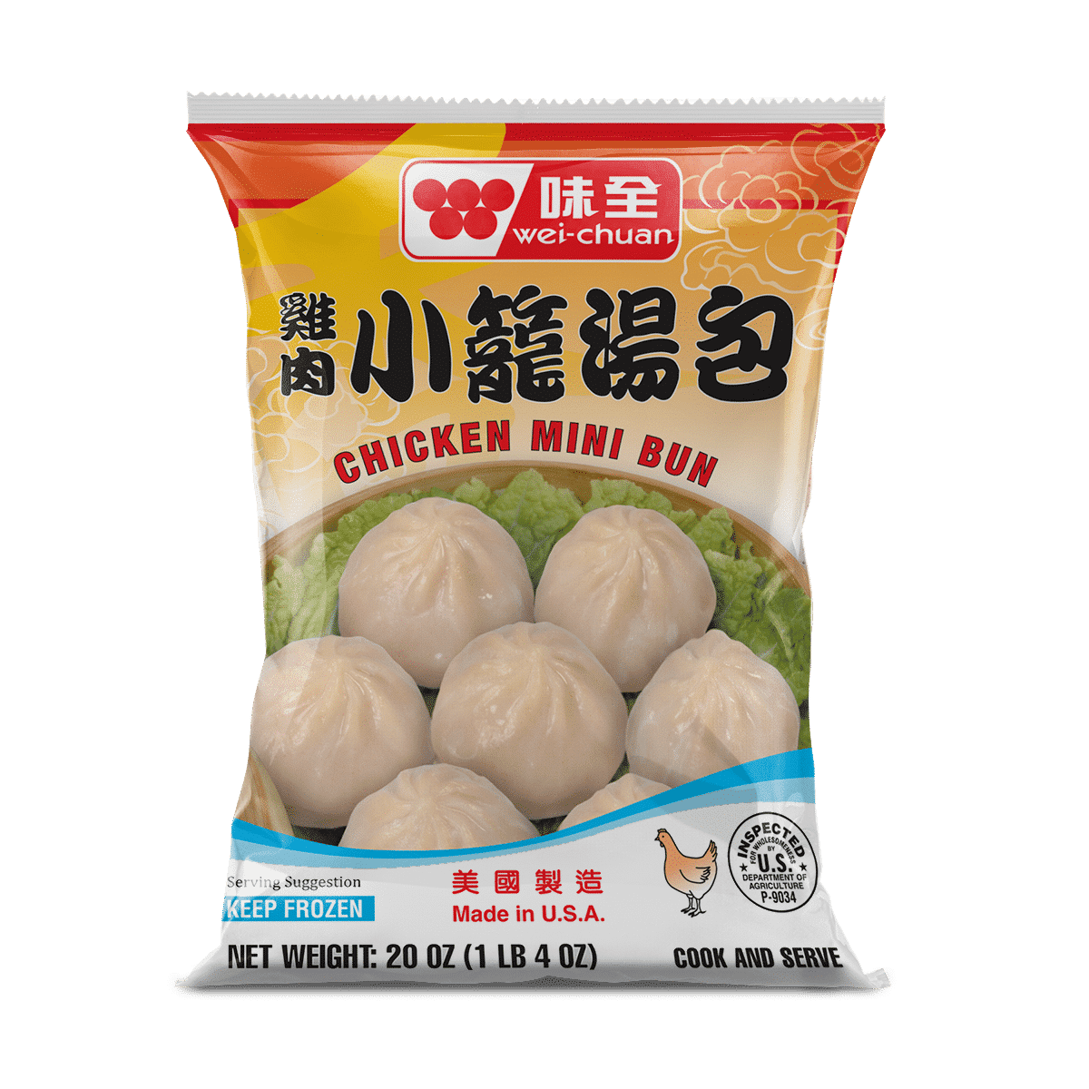 Wei-Chuan chicken mini bun - 味全雞肉小籠湯包20 oz