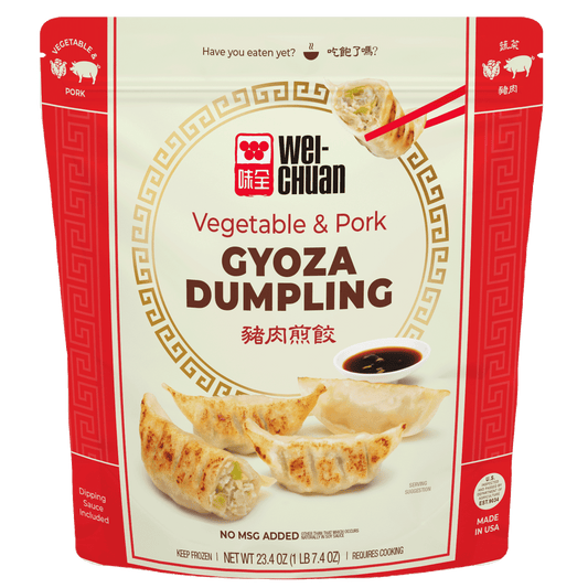 WC Vegetable &amp; Pork Gyoza Dumpling - 口味全豬肉煎餃23.4oz