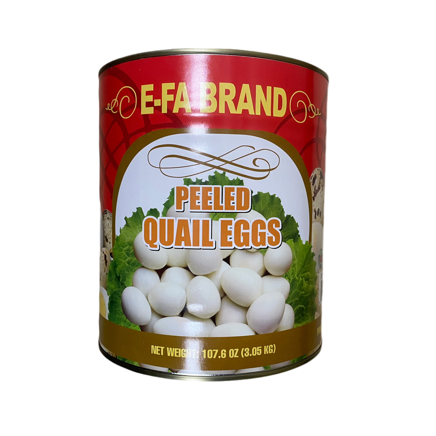 E-FA PEELED QUAIL EGGS - 易发 鹌鹑蛋 107.6 oz/3 kg