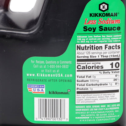 萬字低鹽醬油- 萬字低鹽醬油- KIKKOMAN LESS SODIUM SOY SAUCE 64OZ