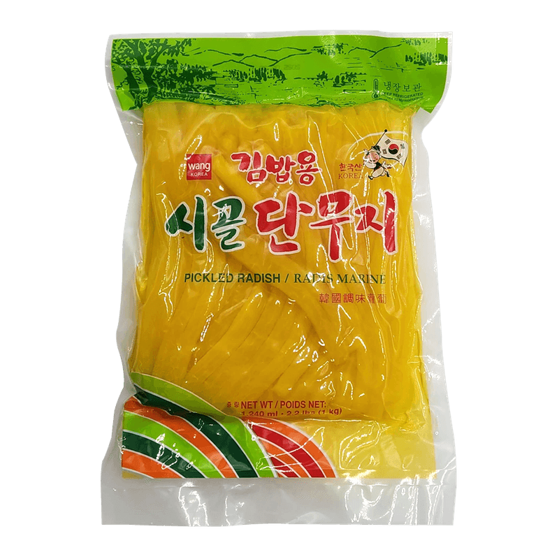 Wang Korea Pickled Radish Sliced Yellow - Wang 韓國調味蘿蔔1kg