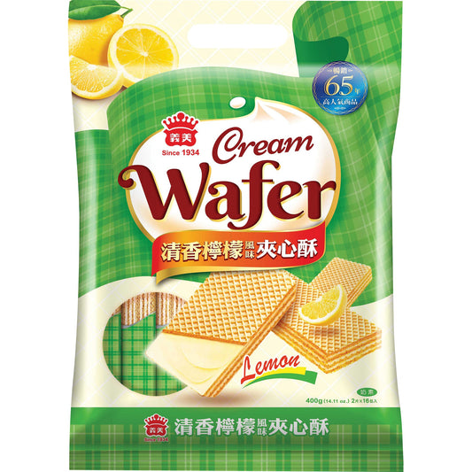 IMEI Cream Wafer Pack Lemon - 义美柠檬夹心酥 400g