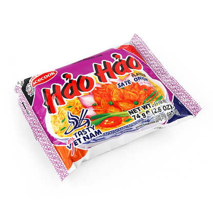 (CASE)Acecook HAO HAO SATE ONION NOODLE 30*2.6 oz - 好好沙爹洋葱面 1 箱