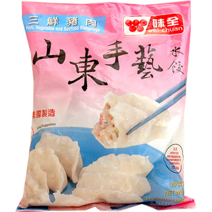 WEI/C PRK/VEG/SEAFOOD DUMPLING - 味全山東手藝水餃(三鮮豬肉) 12 oz