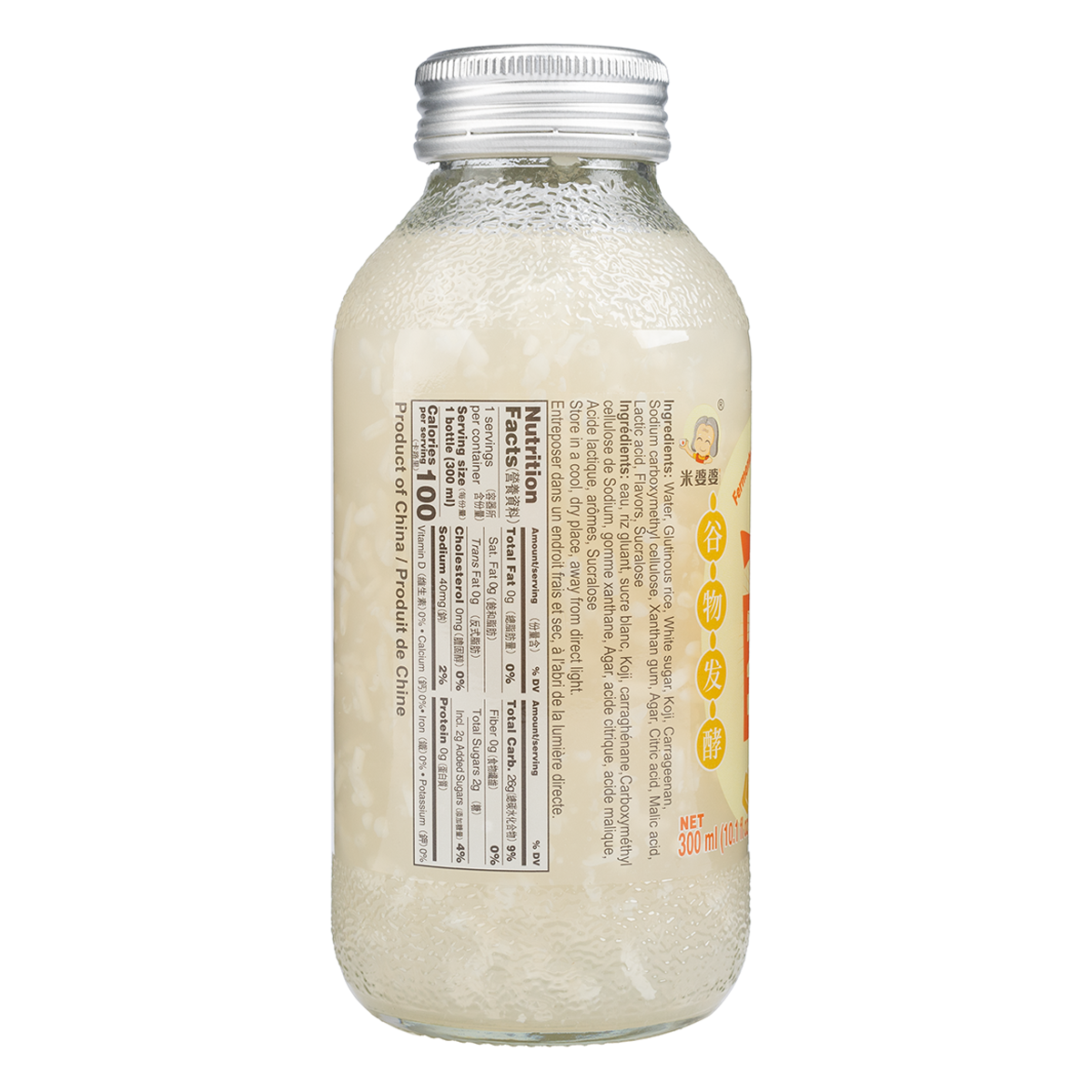 MIPOPO Fermented Rice Juice 300 ml - 米婆婆米酿风味饮品酒酿米汁300 毫升