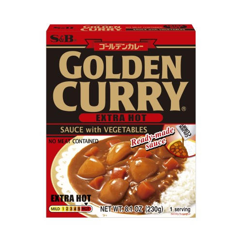 SB Golden Curry Sauce with Vegetables Extra Hot - S&amp;B即食咖哩醬包(特辣) - S&amp;B即食咖哩醬包(特辣) 230g