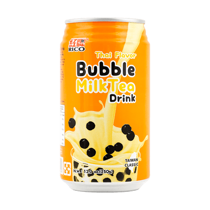 RICO Bubble Milk Tea Drink 12.3oz - 台灣RICO紅牌珍珠奶茶泰式奶茶口味350ml