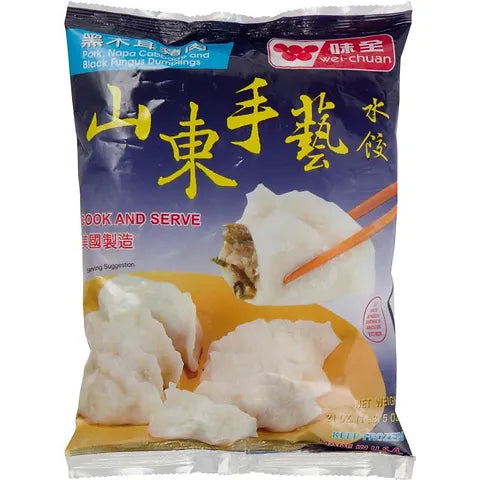 Wei-Chuan Pork and Black Fungus Dumplings - 味全山东手艺水饺(黑木耳猪肉) 21 oz