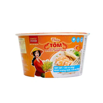 SIMPLY FOOD Premium Shrimp Congee Bowl 1.83oz - 越南SIMPLY FOOD 粉丝汤 52g