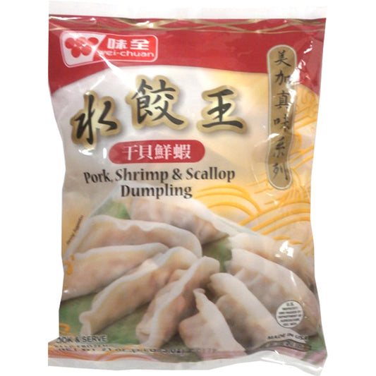 味全 水饺王(干贝鲜虾) - WEI/C PORK, SHRIMP& SCALLOP DUMPLING 21oz