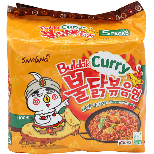 Samyang Buldak Ramen Hot Chicken Curry Flavor 5pk - 韓國火雞肉麵