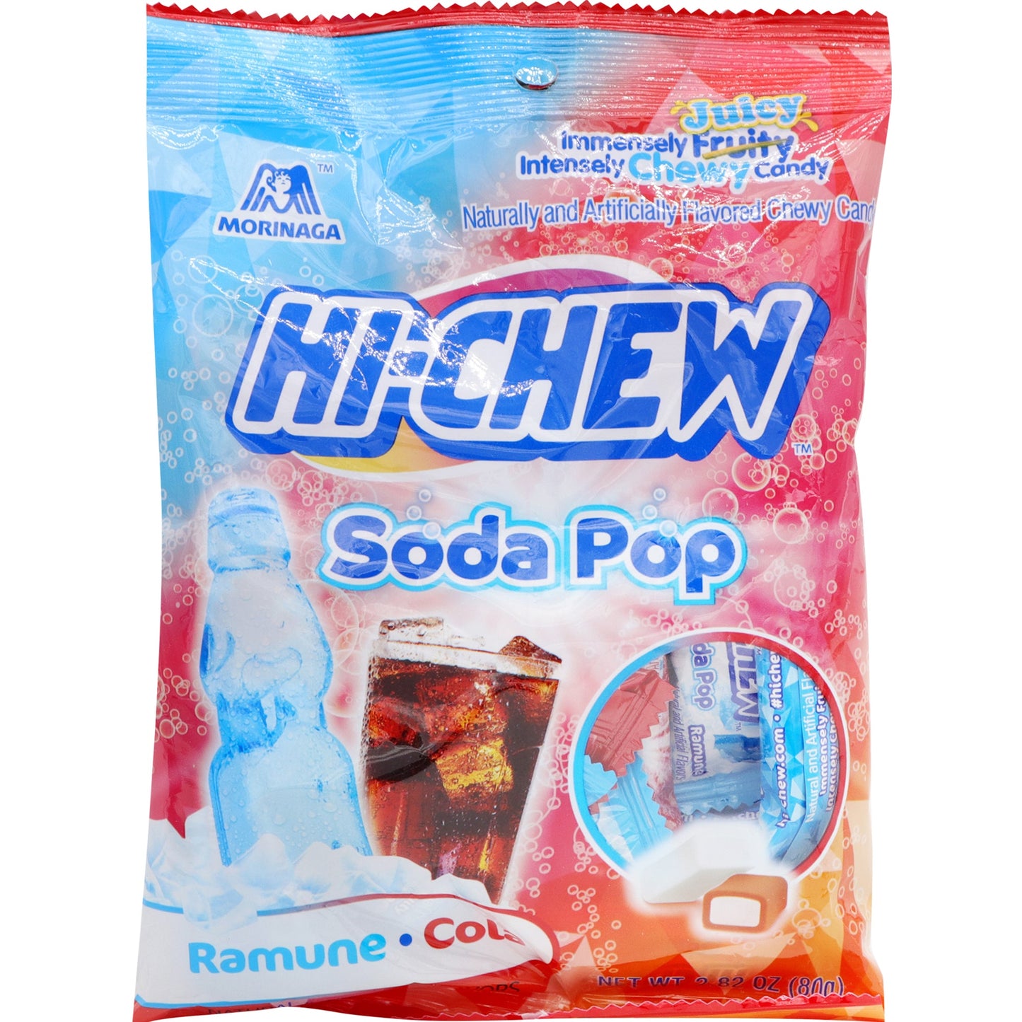 MORINAGA Ramune Soda &amp; Cola Hi-Chew Japanese Soft Candy - Hi-Chew 蘇打糖2.82OZ