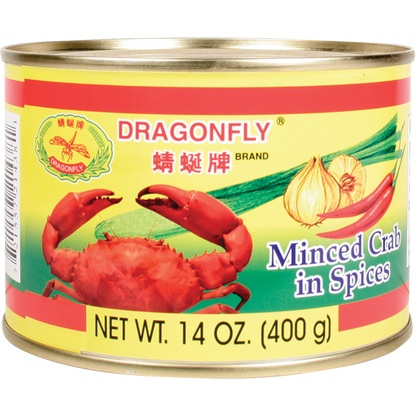 DragonFly MINCED CRAB IN SPICES 14 Oz - 蜻蜓牌 辣碎蟹