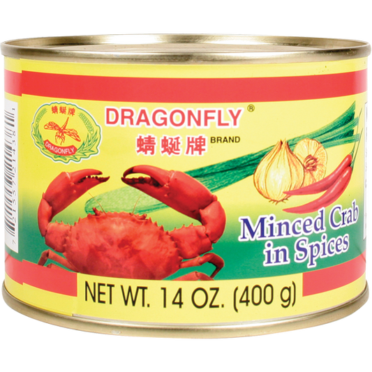 DragonFly MINCED CRAB IN SPICES 14 Oz - 蜻蜓牌 辣碎蟹