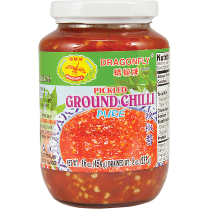 Dragonfly Pickled Ground Chili Sauce 16 oz - 蜻蜓牌辣椒酱