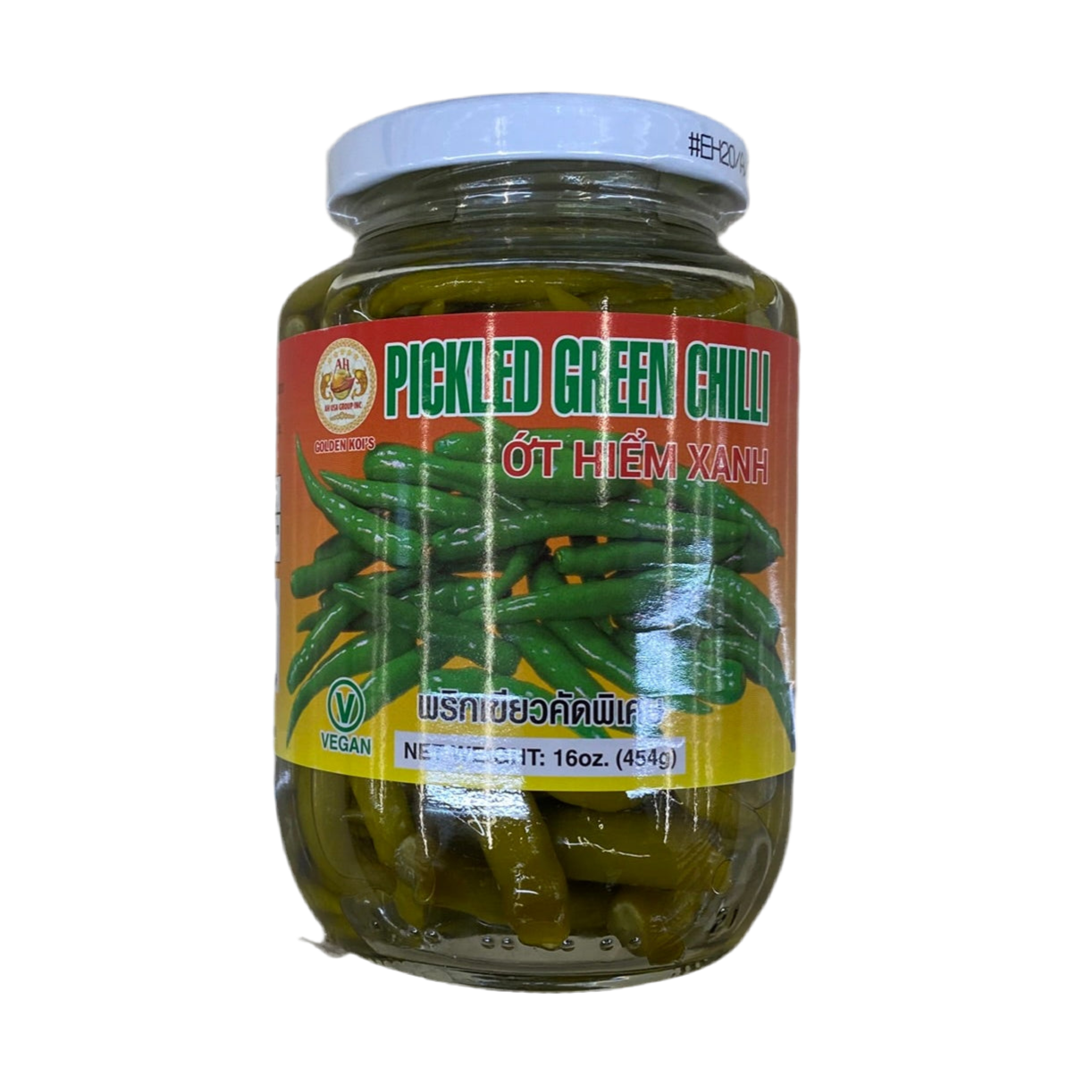 GOLDEN KOI'S Pickled Green Chilli - AH 浸青辣椒 16oz/454g