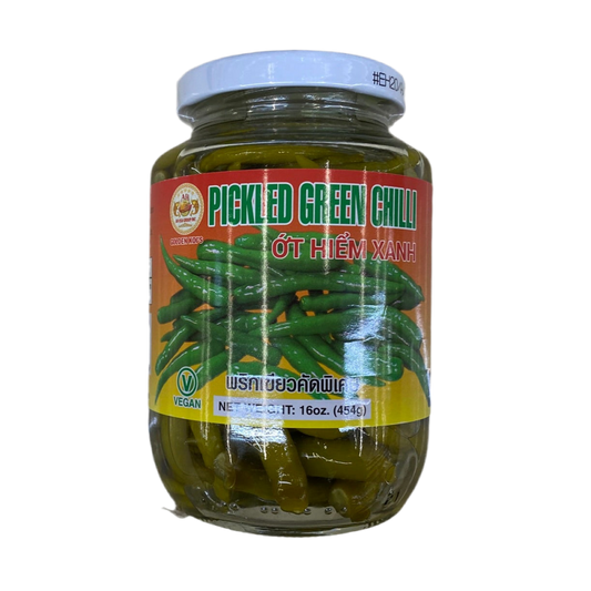 GOLDEN KOI'S Pickled Green Chilli - AH 浸青辣椒 16oz/454g