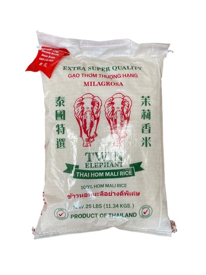 Double Elephant Jasmine Rice - 孖象牌 茉莉香米 25 lb