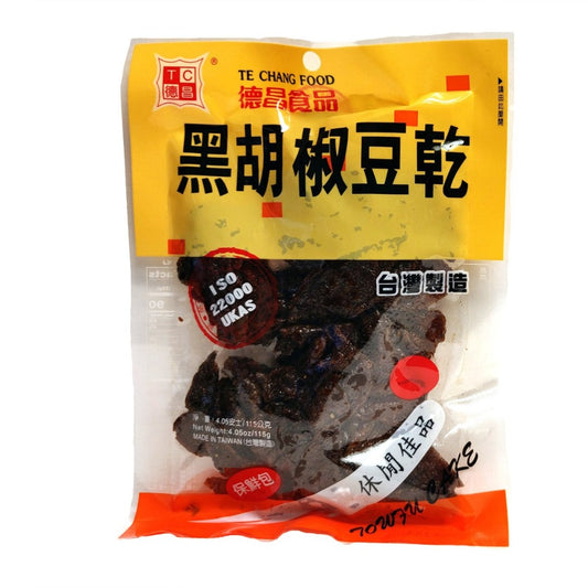 德昌黑胡椒豆乾4.93 盎司- Te Chang Food Bean Curd, Black Pepper Flavor 4.93 oz