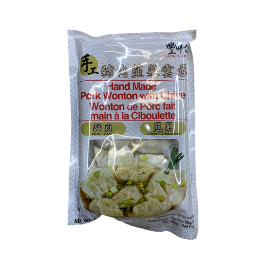 TFI PORK WONTON W/CHIVE (HAND MADE) - 豐師傅手工韭菜豬肉雲吞300g