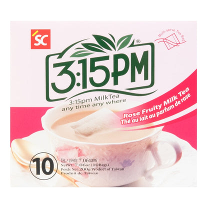 3:15PM Rose Fruity Milk Tea 10Bags 200g - 台湾三点一刻 经典玫瑰花果奶茶 10包入 200g