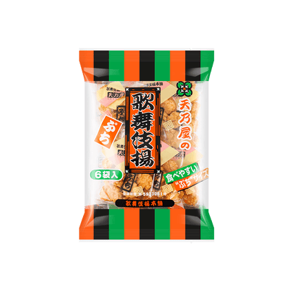 日本AMANOYA天乃屋歌舞伎扬日式米果6袋120G