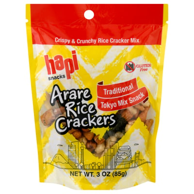 Hapi Snacks Arare Rice Crackers Tokyo Mix Snacks (3 oz)