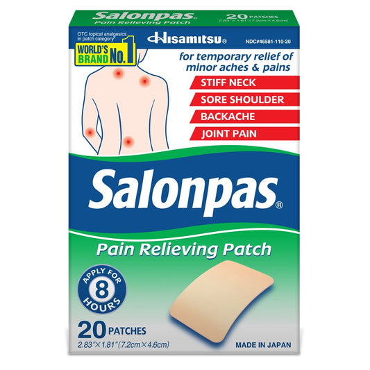 Salonpas Pain Relieving Patch, 20 Count - 撒隆巴斯® 鎮痛膏藥貼布（20片）