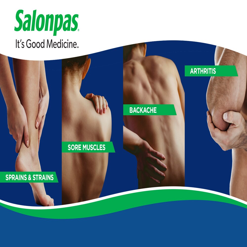 Salonpas Pain Relieving Patch, 3 patches - 撒隆巴斯® 鎮痛膏藥貼布（3片）