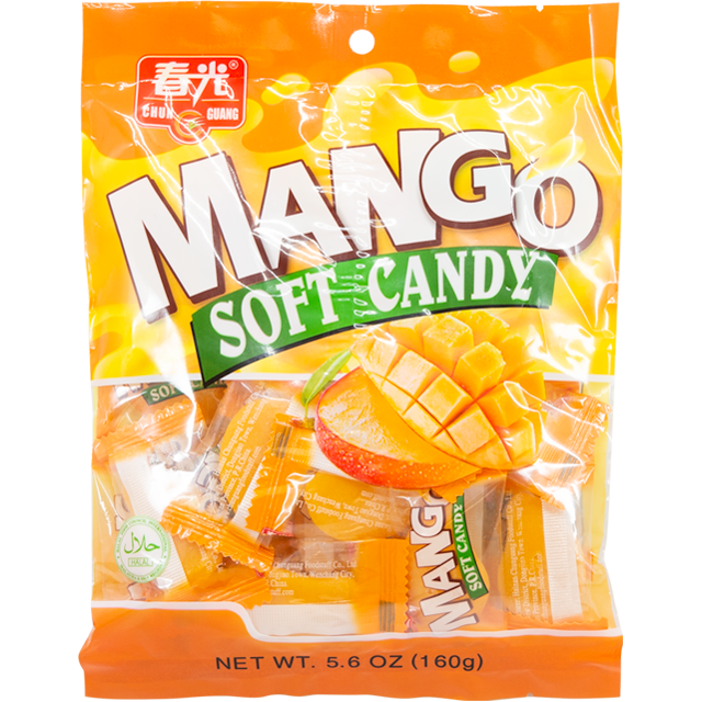 CHUN GUANG MANGO SOFT CANDY5.64OZ - 春光芒果糖180g