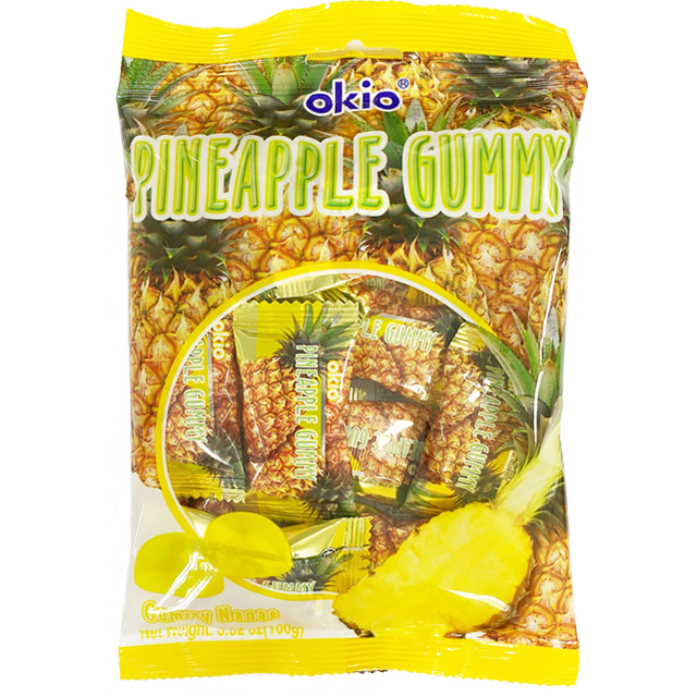 OKIO BRAND OKIO PINEAPPLE GUMMY CANDY