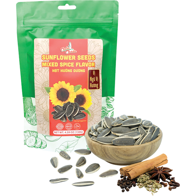 CHUON CHUON Sunflower Seeds Mixed Spice Fl,4.58 oz - 越南CHUON CHUON 瓜子 葵花籽 五香味 130g