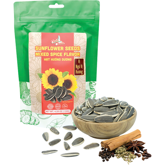 CHUON CHUON Sunflower Seeds Mixed Spice Fl,4.58 oz - 越南CHUON CHUON 瓜子 葵花籽 五香味 130g