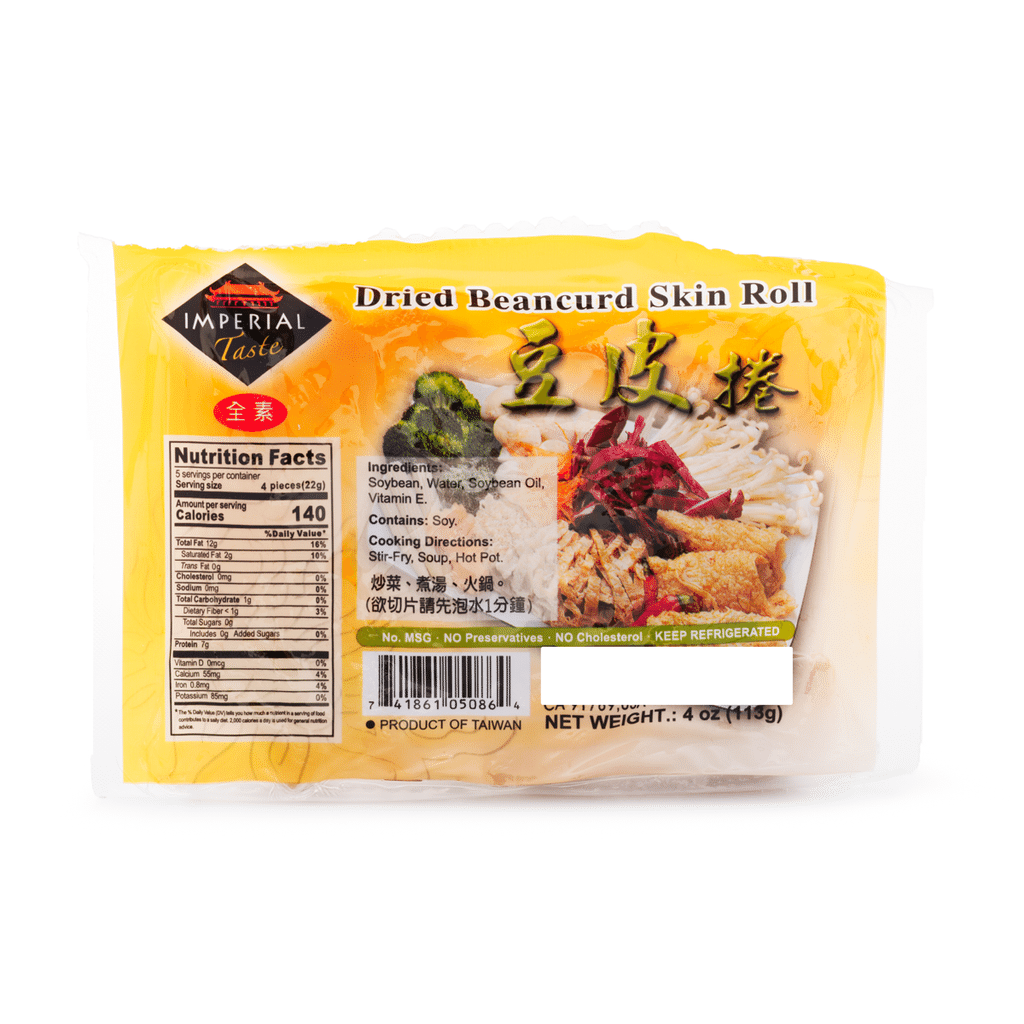 Imperial Taste Thick Dried Bean Curd 21oz - 御品香 豆皮卷腐皮卷炸腐竹 4 盎司