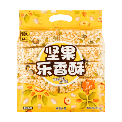 HJ Multiple Peanuts Pop Rice 286g - 徽记 坚果乐香酥