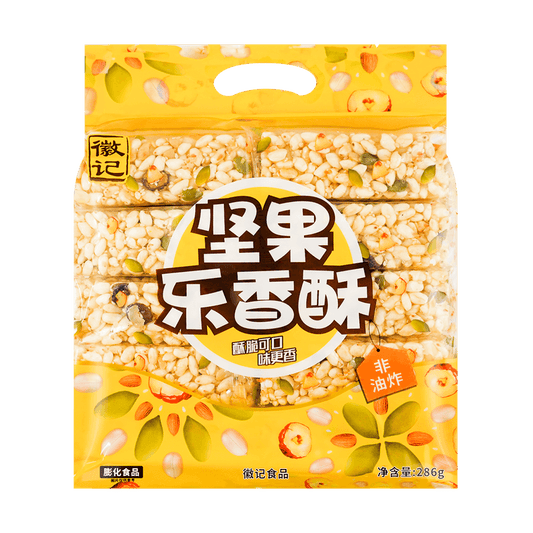 HJ Multiple Peanuts Pop Rice 286g - 徽记 坚果乐香酥