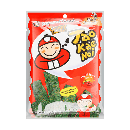 TAO KAE NOI Crispy Seaweed Hot &amp; Spicy Flavor 32g - 泰國TAO KAE NOI小頭目厚片脆海苔香辣味32g