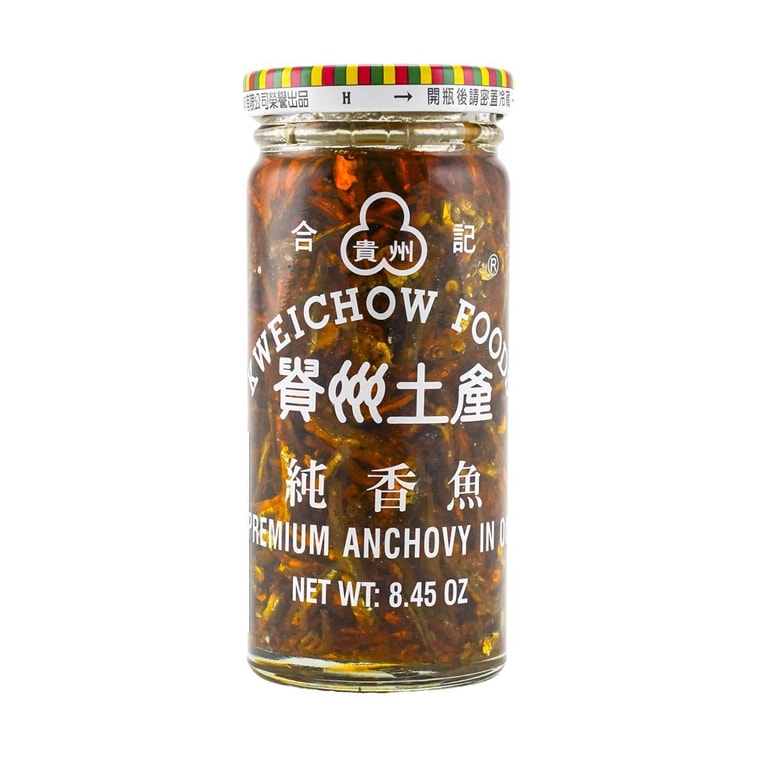 台湾贵州酱业 合记 纯香鱼 240g - Kwechow Foods Premium Anchovy in Oil