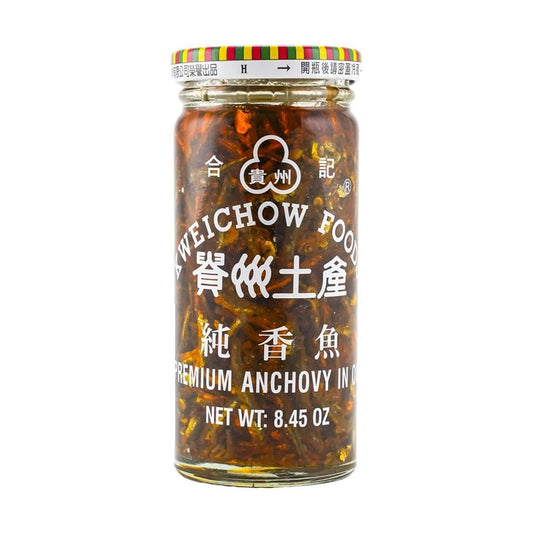 台湾贵州酱业 合记 纯香鱼 240g - Kwechow Foods Premium Anchovy in Oil