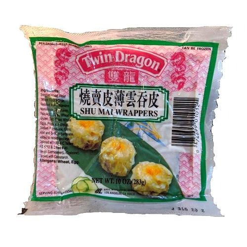 双龙烧卖皮薄云吞皮 - Twin Dragon Shu Mai Wrappers 10oz 283g