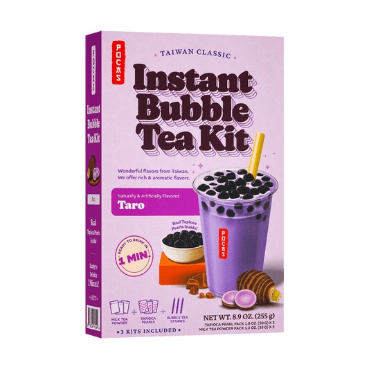 *POCAS* INSTANT BUBBLE TEA DIY KIT/ TARO 3PK - 紫薯速溶珍珠奶茶 3份装 255g