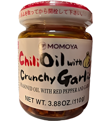 Momoya Chili Oil with Crunchy Garlic 3.88 oz